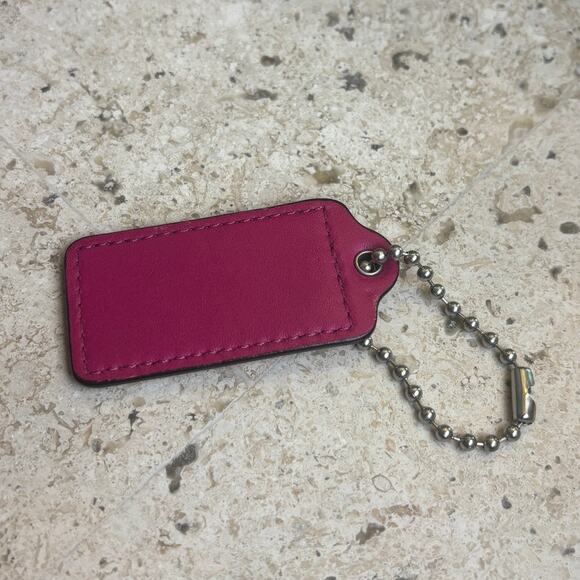 COACH Pink Replacement Purse Handbag Large Hang Tag Silver Tone Hardware - Picture 2 of 2